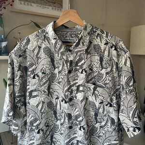 New Tommy Bahama Island Zone Silk & Polyester Short Sleeve Shirt